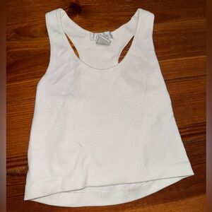 White Ribbed Tank Top